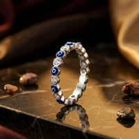 Thumbnail for 925 Silver Evil Eye Band Ring