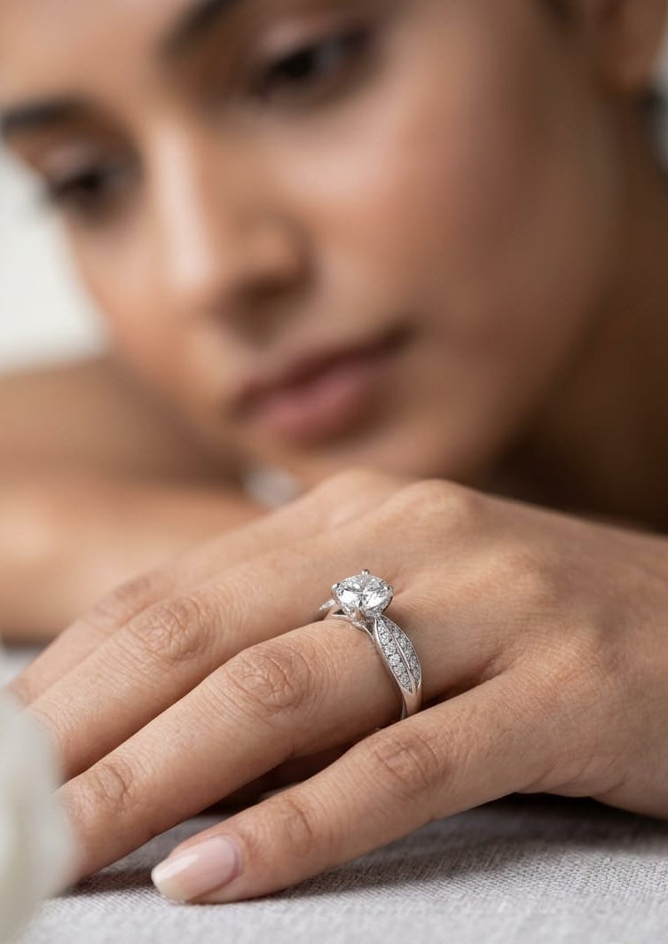 925 Silver Princes Solitair Ring
