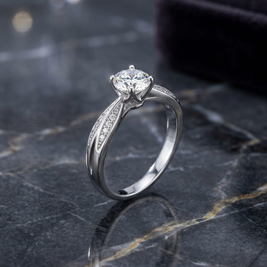 925 Silver Princes Solitair Ring