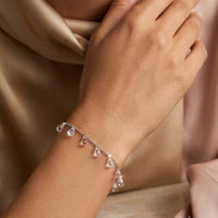 Thumbnail for 925 Silver Pink Crystal Bracelet