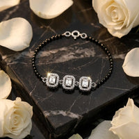 Thumbnail for 925 Silver Rectangle Hand Mangalsutra Bracelet
