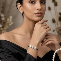 Thumbnail for 925 Silver Rectangle Hand Mangalsutra Bracelet