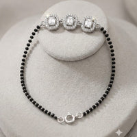 Thumbnail for 925 Silver Rectangle Hand Mangalsutra Bracelet