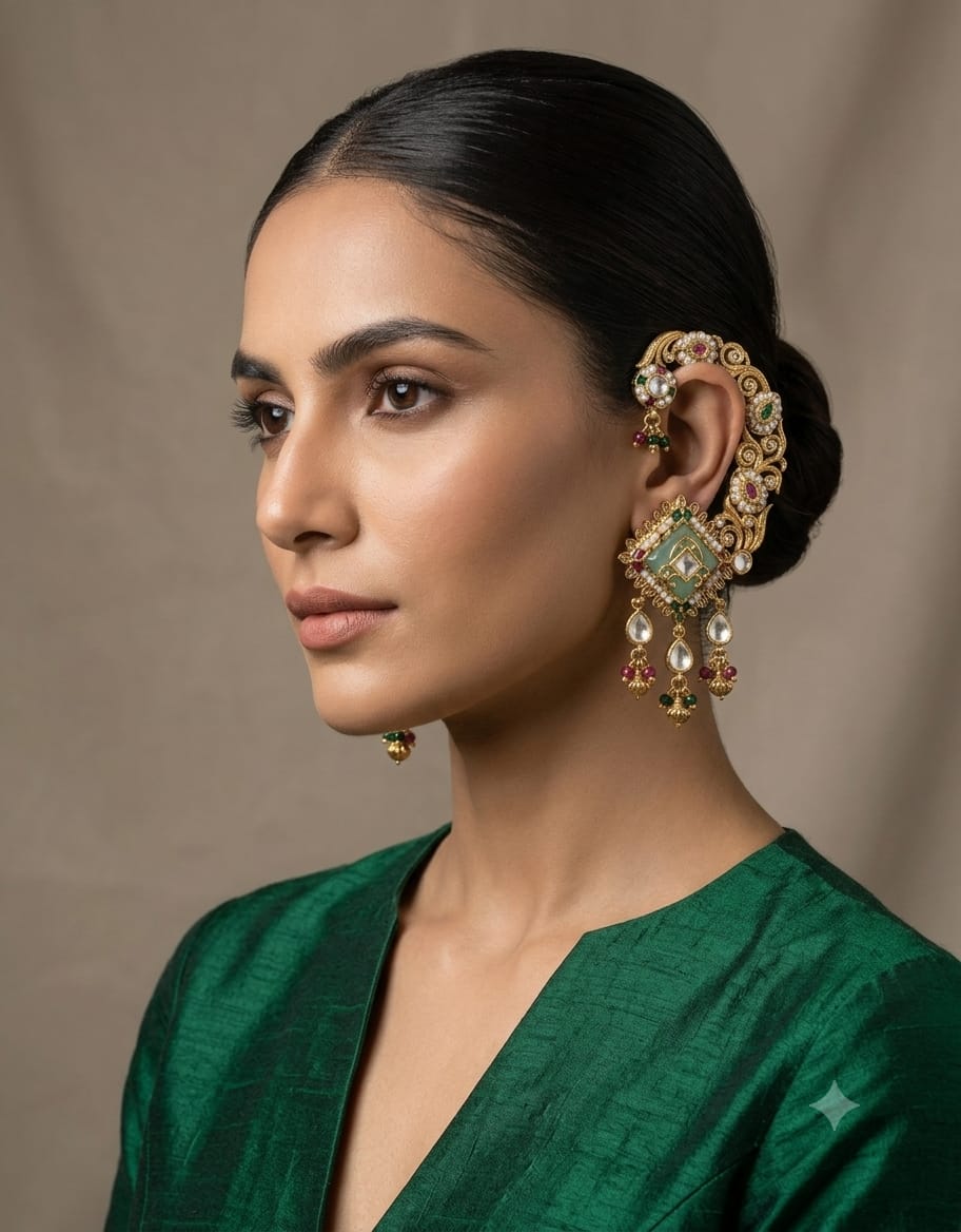 Mint Cuff Earrings
