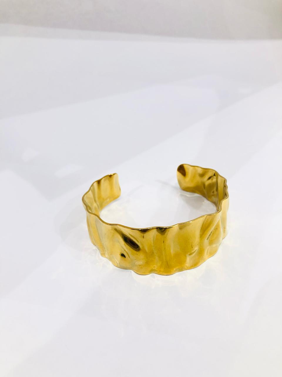 Chunky Golden Cuff Bracelet