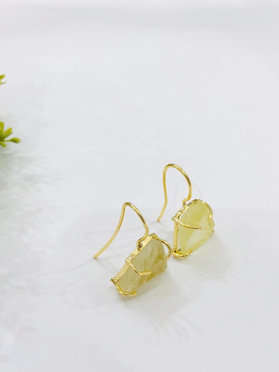 Yellow Stone Huck Earrings