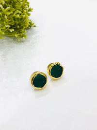 Thumbnail for Dark Green Stone Earrings