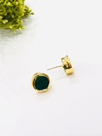 Thumbnail for Dark Green Stone Earrings