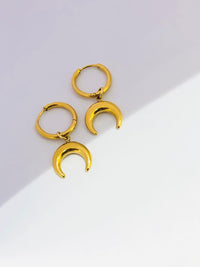 Thumbnail for Golden Moon Hoop Earrings