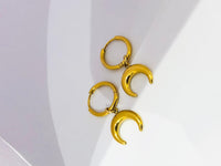 Thumbnail for Golden Moon Hoop Earrings