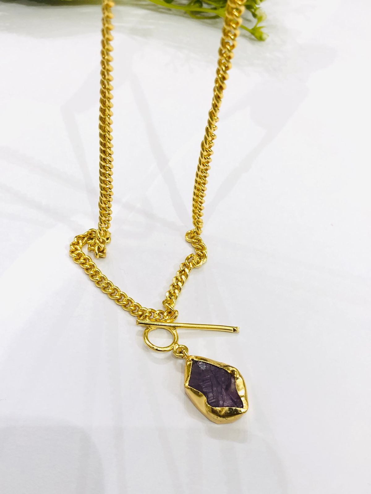 Purple Stone Long Chain
