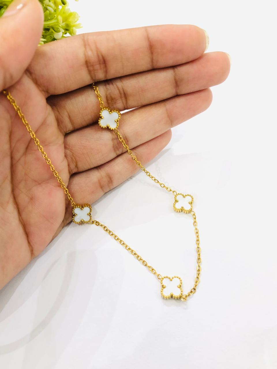 White Flower Golden Chain