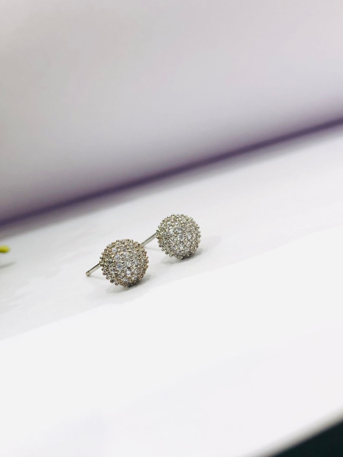Ball American Diamond Stud Earrings