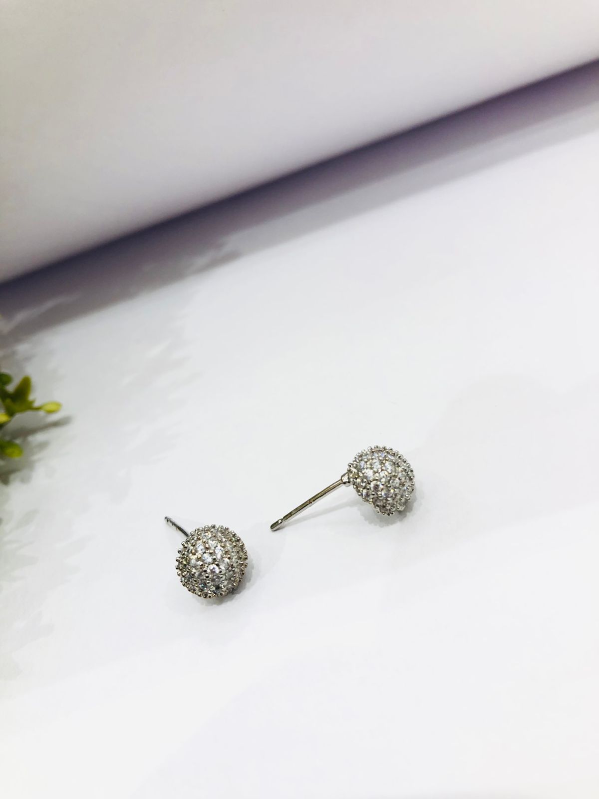 Ball American Diamond Stud Earrings