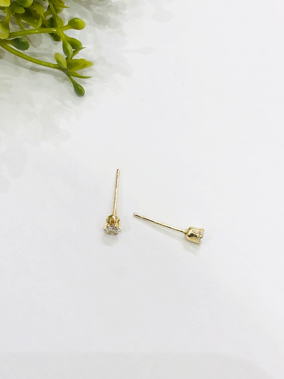 Small Gold Plated Round Stud