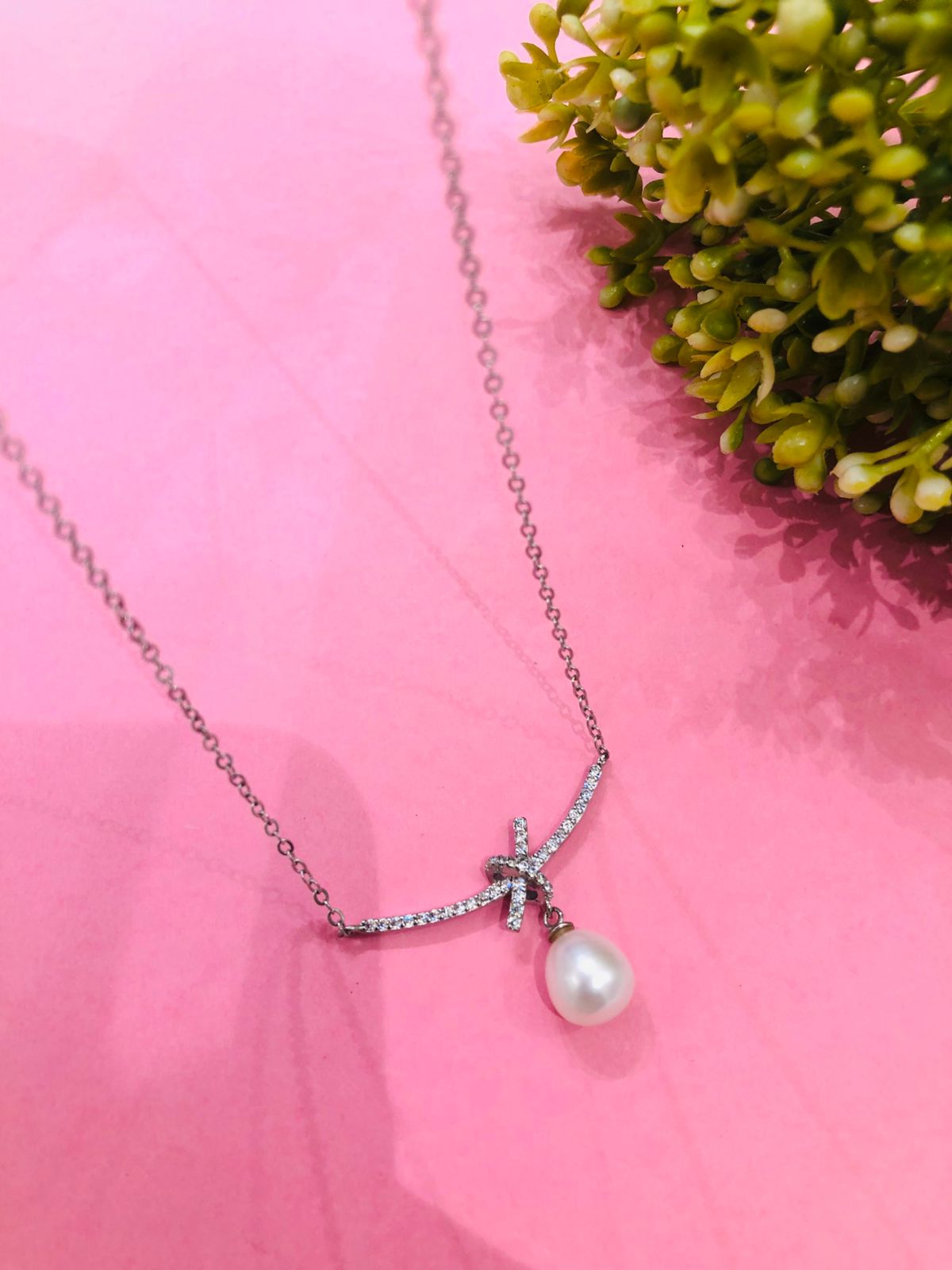 925 Silver Pearl Sleek Chain