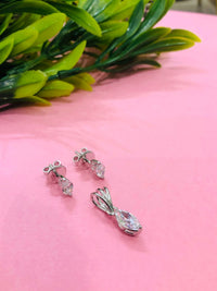 Thumbnail for 925 Silver Leaf Pendant Set