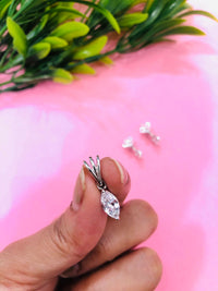 Thumbnail for 925 Silver Leaf Pendant Set