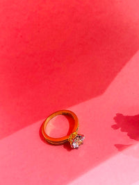 Thumbnail for 925 Silver Gold Stone Ring