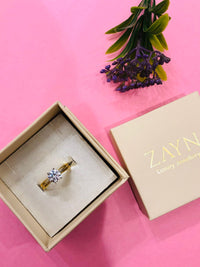 Thumbnail for 925 Silver Gold Stone Ring