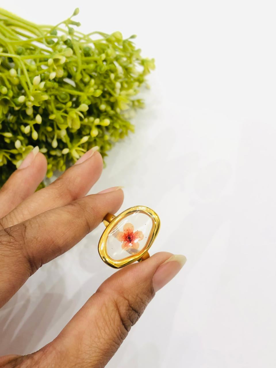 Flower Print Ring