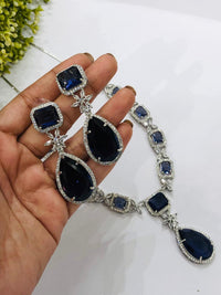 Thumbnail for Big Purple Drop Necklace Set