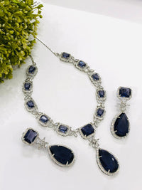 Thumbnail for Big Purple Drop Necklace Set