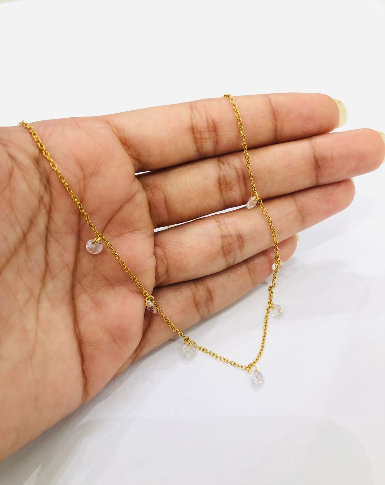 Sleek Stone Golden Chain