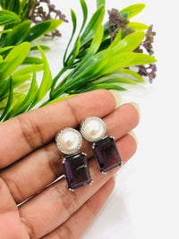 Thumbnail for Purple Pearl Earrings