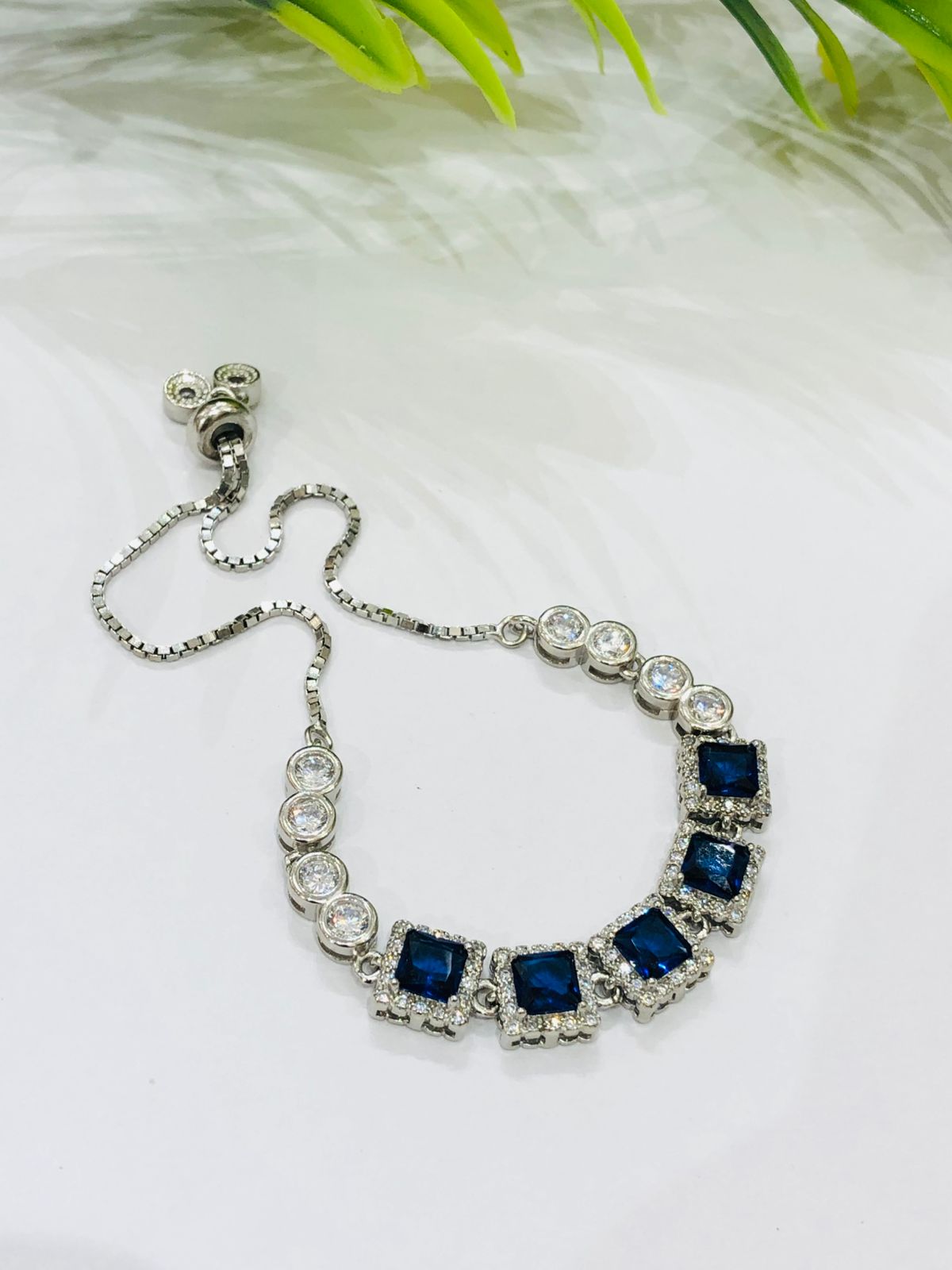 925 Silver Blue Bracelet