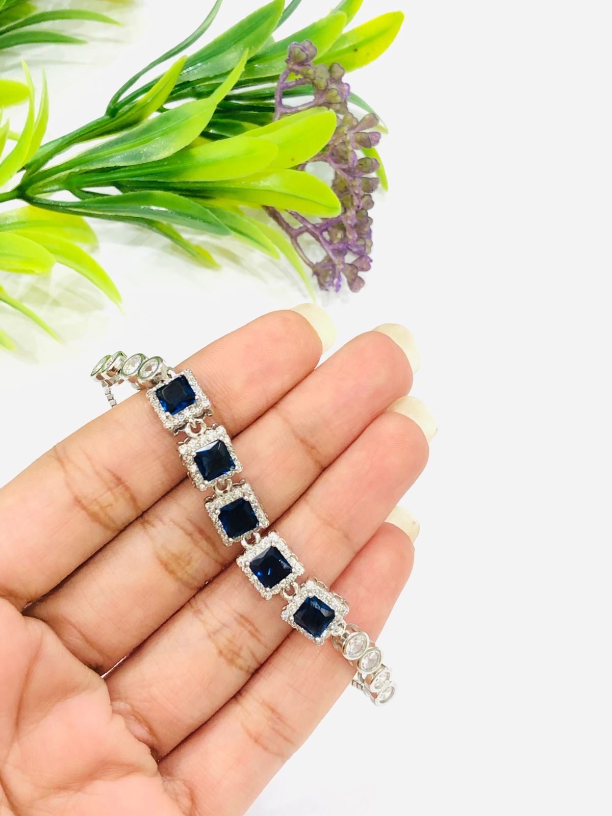 925 Silver Blue Bracelet