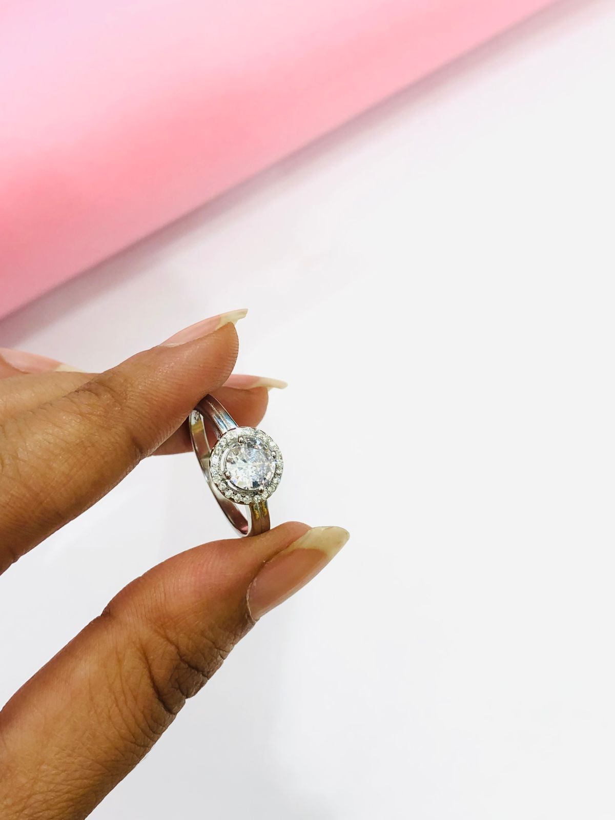 925 Silver Halo Ring