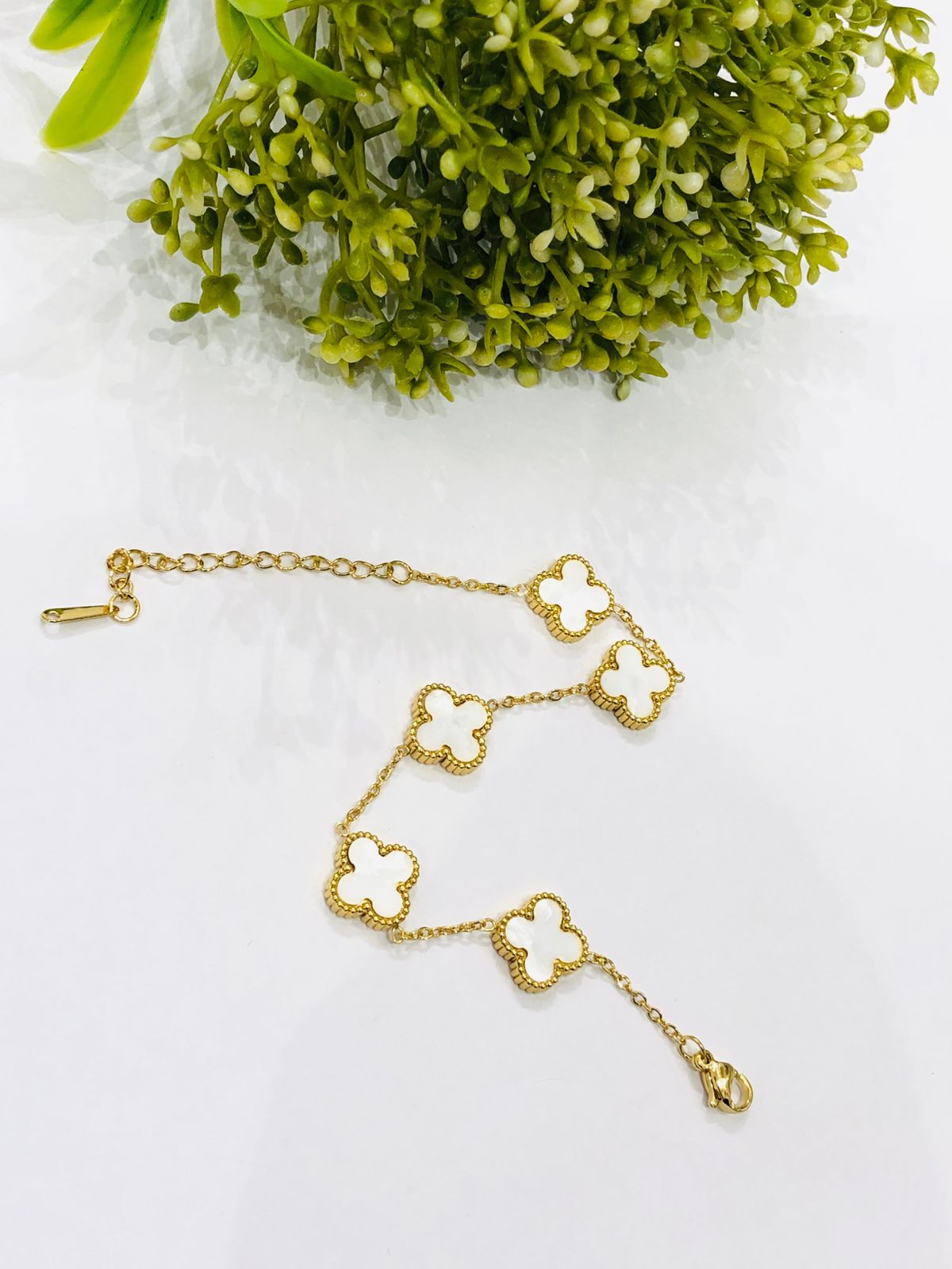 White Flower Bracelet