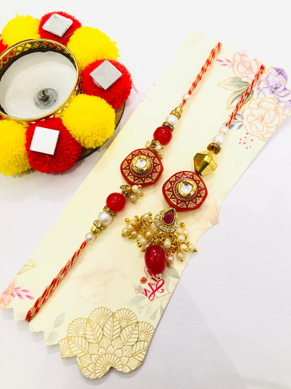 Ruby Polki Rakhi