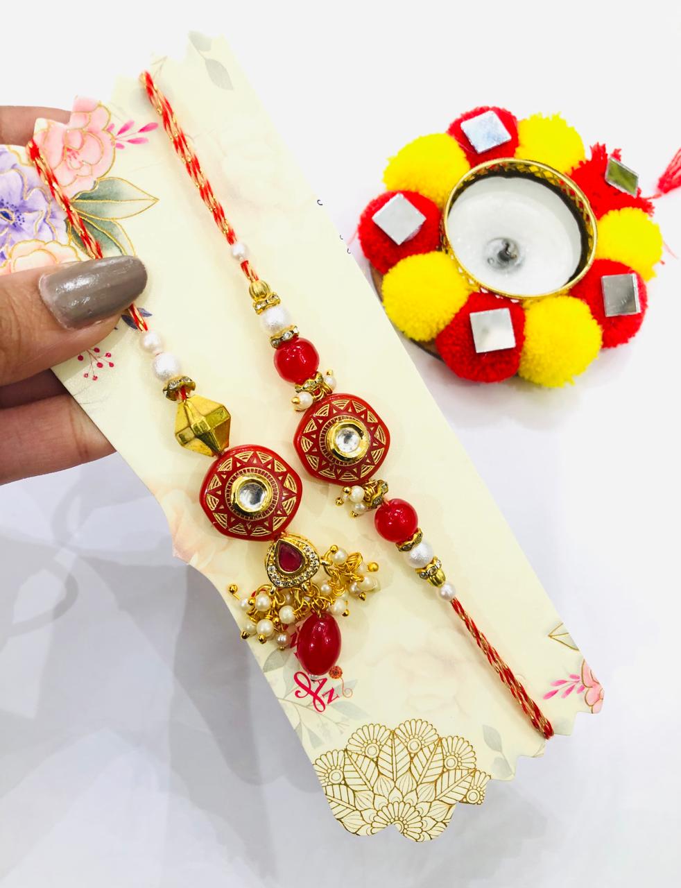 Ruby Polki Rakhi