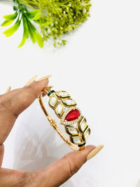 Thumbnail for Ruby Drop Kundan Bracelet