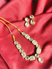 Thumbnail for Blue Polki Necklace Set