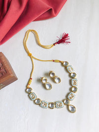 Thumbnail for Blue Polki Necklace Set