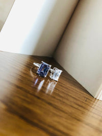 Thumbnail for 925 Silver Purple Baguette Ring