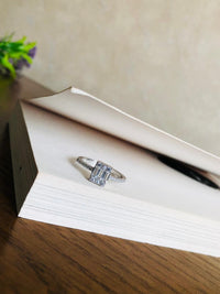 Thumbnail for 925 Silver Plain Baguette Ring