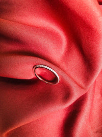 Thumbnail for 925 Silver Minimal Stone Band Ring