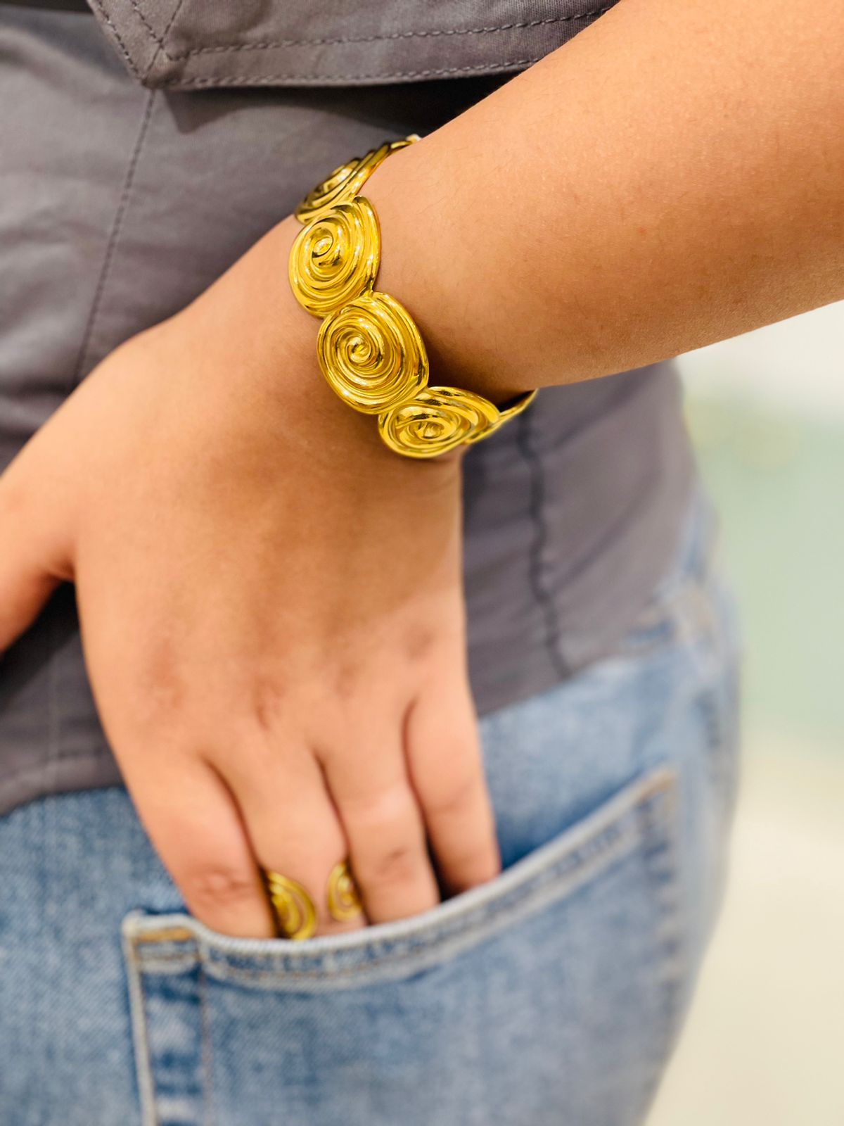Golden Statement Bracelet