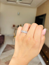 Thumbnail for Linear Tear Drop Band Ring