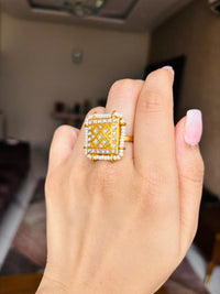 Thumbnail for Golden White Beads Ring