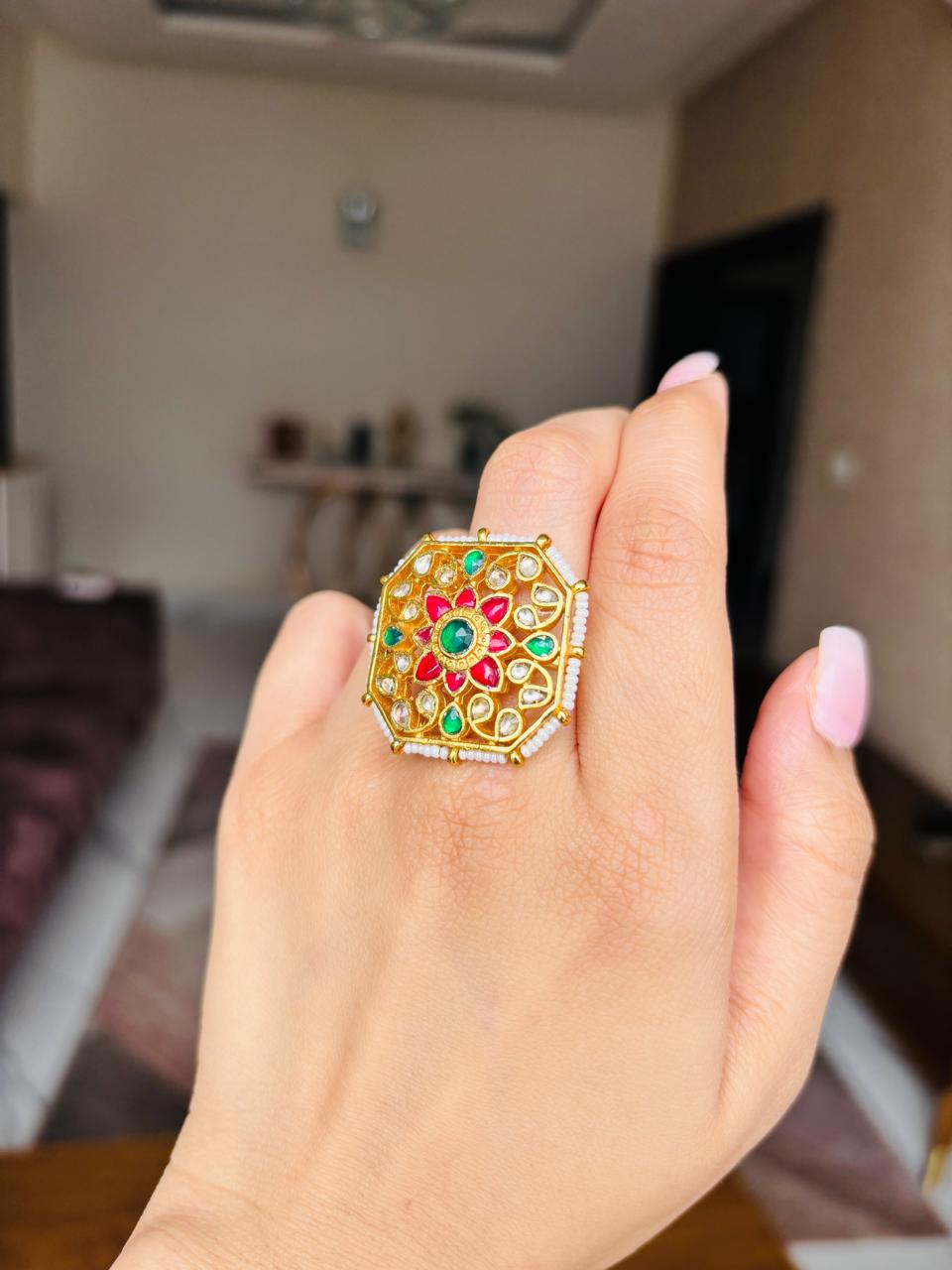 Rani’s Regalia Kundan Ring