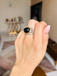 Thumbnail for Golden Black Stone Ring