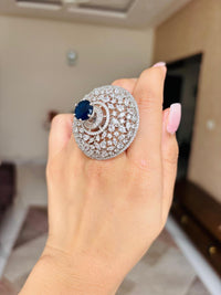 Thumbnail for Blue Sapphire Cocktail Ring