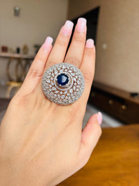 Thumbnail for Blue Sapphire Cocktail Ring