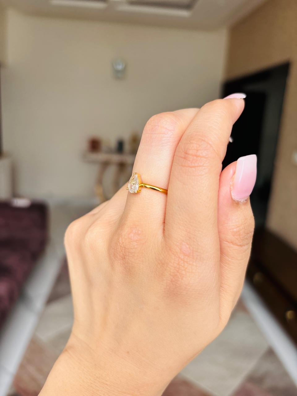 Golden Drop Ring