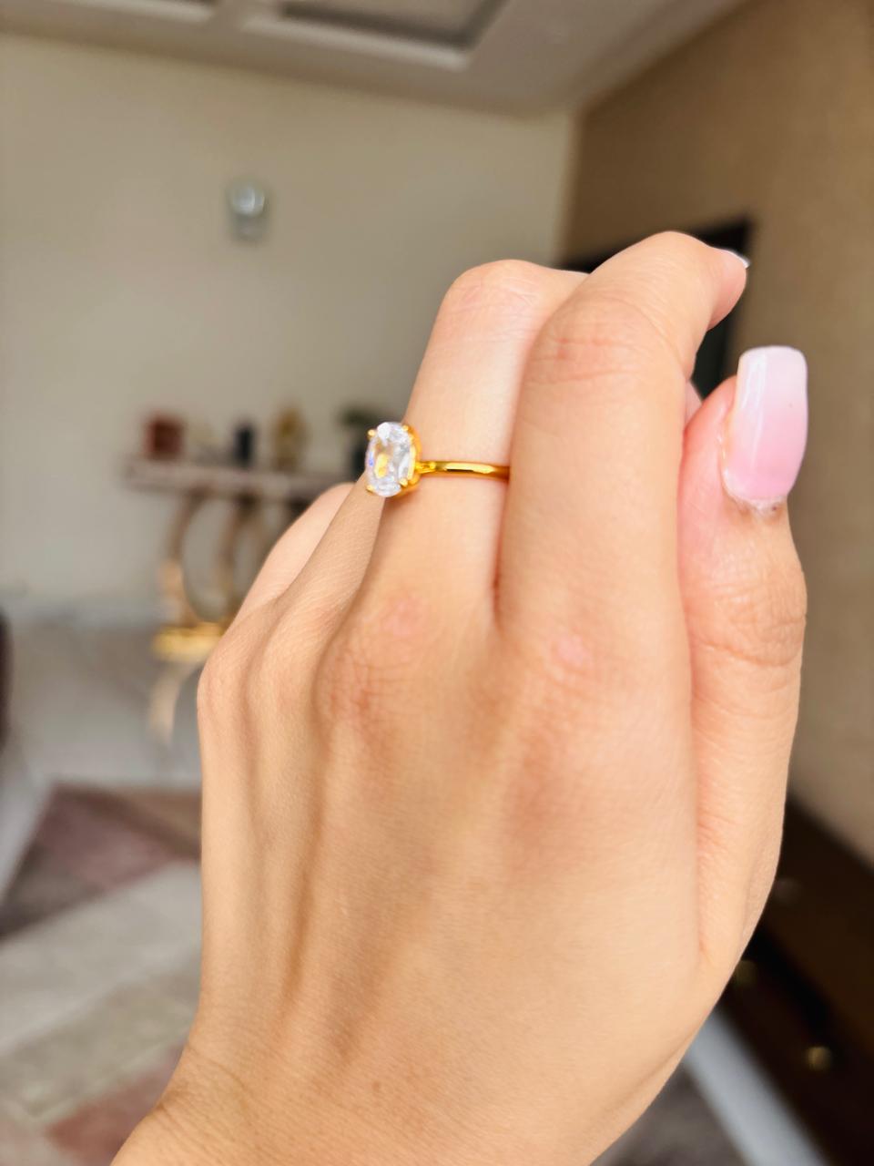 Oval Golden Ring